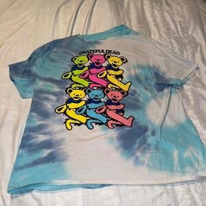 Grateful Dead Tie Dye T-Shirt Men's Size XL Blue Dancing Bears 2023 Graphic